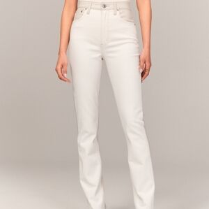 Abercrombie & Fitch 90s ultra high rise straight jeans cream white ivory 6 / 28